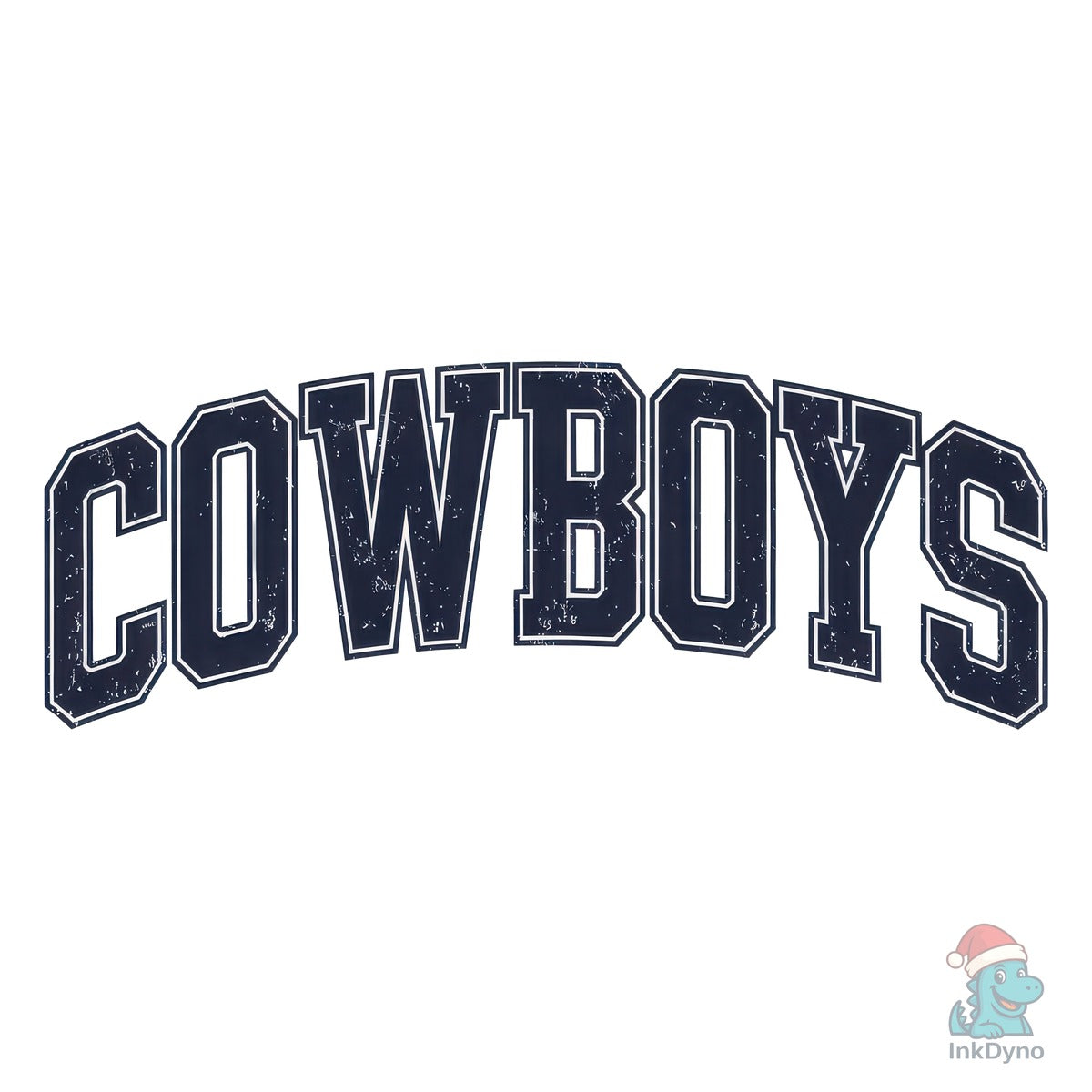 Vintage Distressed Cowboys Mascot