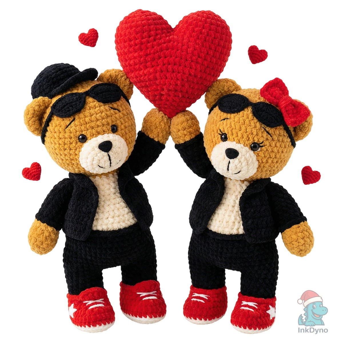 Crochet Valentine Teddy Bear