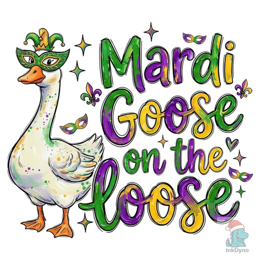 Funny Mardi Gras Goose - DTF Transfer