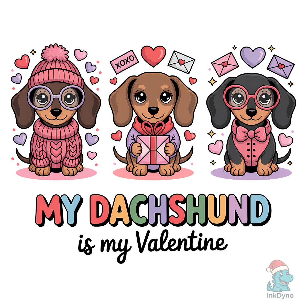 My Dachshund is My Valentine Sublimation