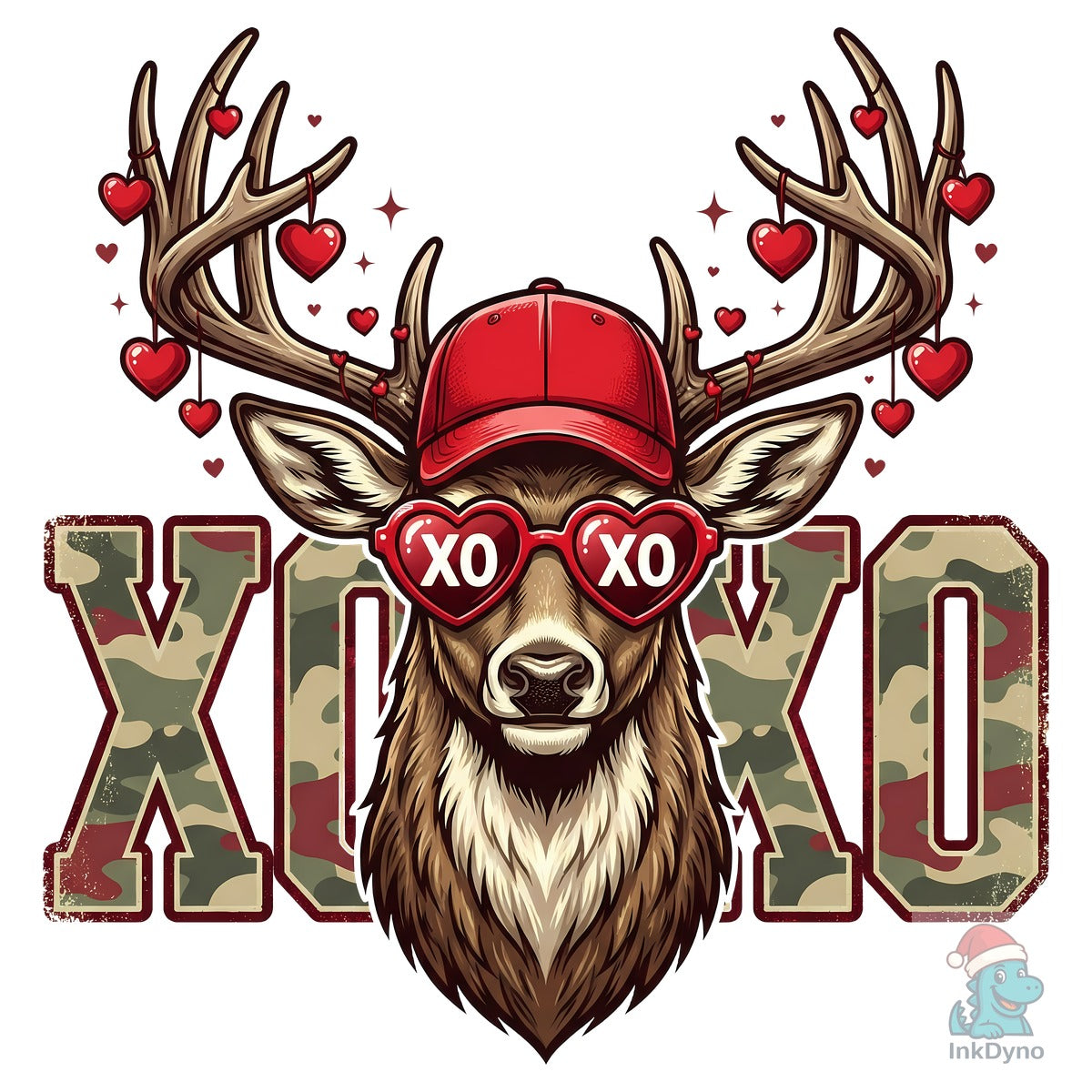 XOXO Valentine Hunting Deer Sublimation