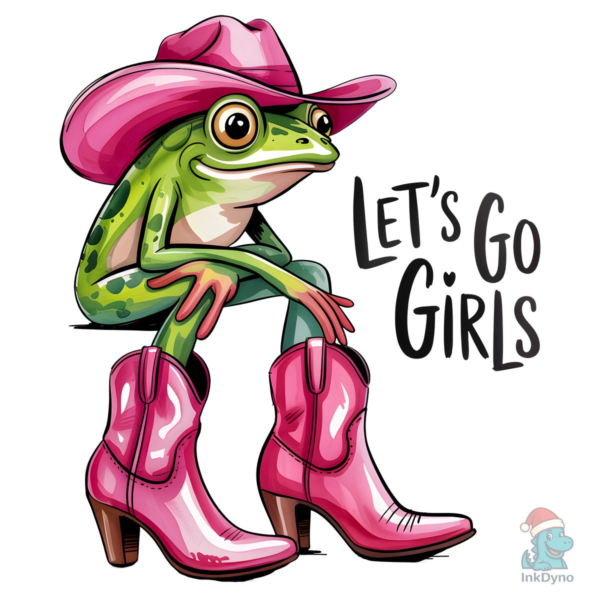 Let's Go Girls Frog Pink Cowboy