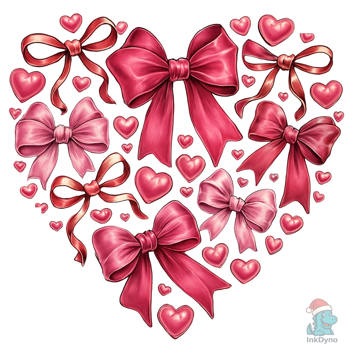 Valentine Heart Bows Love