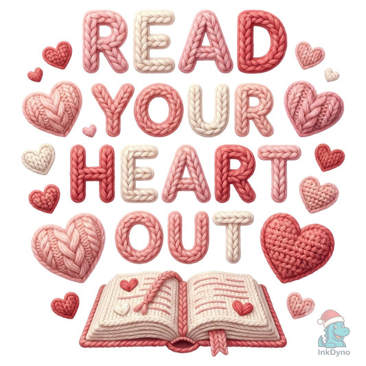 Faux Yarn Valentine's Day Books - DTF Transfer