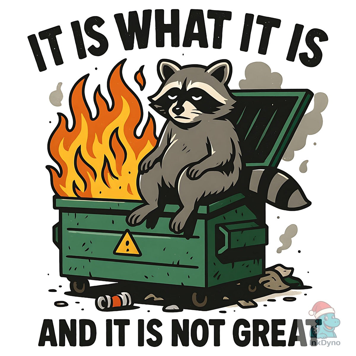 Funny Dumpster Racoon