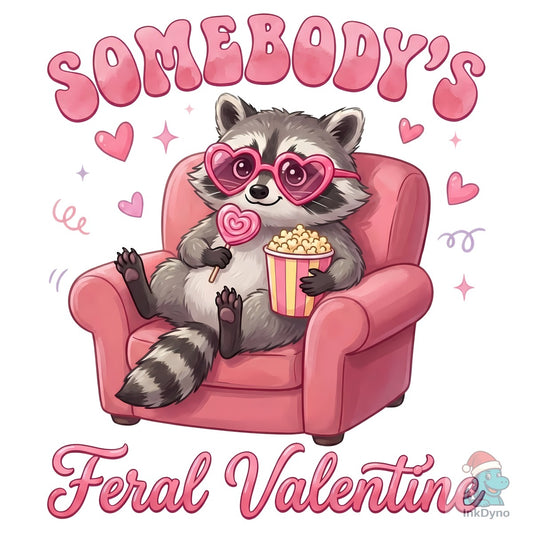 Somebody's Feral Valentine Raccoon - DTF Transfer