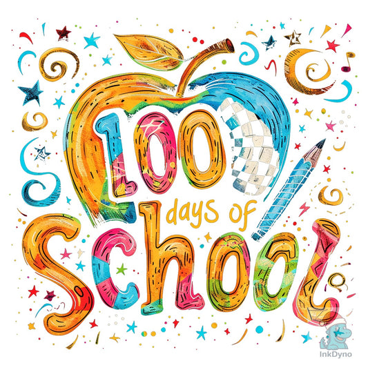 Teacher 100 Days 100 Days - DTF Transfer