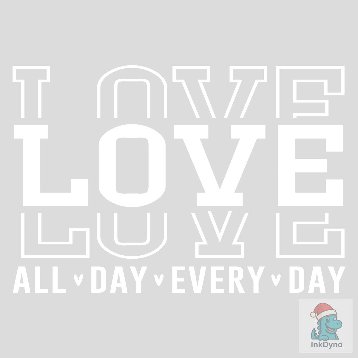 Retro Valentine Love All Day Design