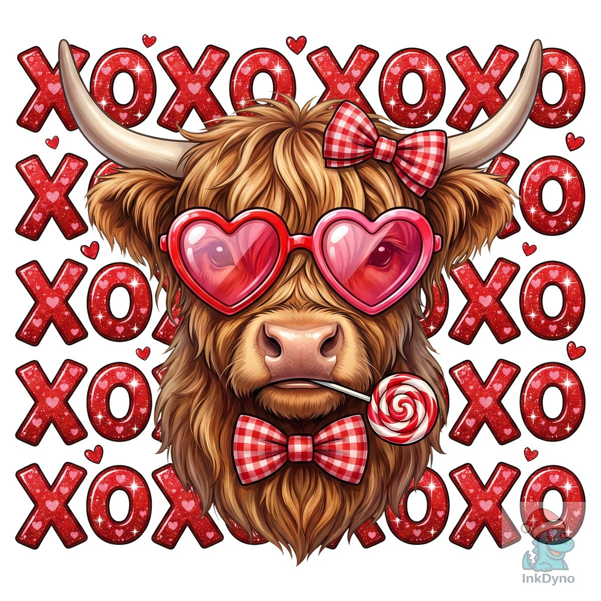 Valentine's Day XOXO Highland Cow