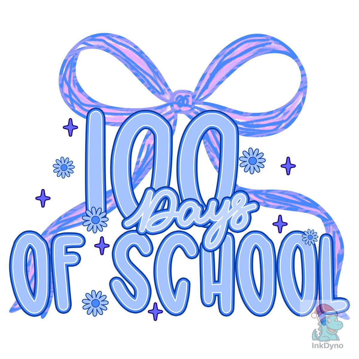 100 Days of School Bow