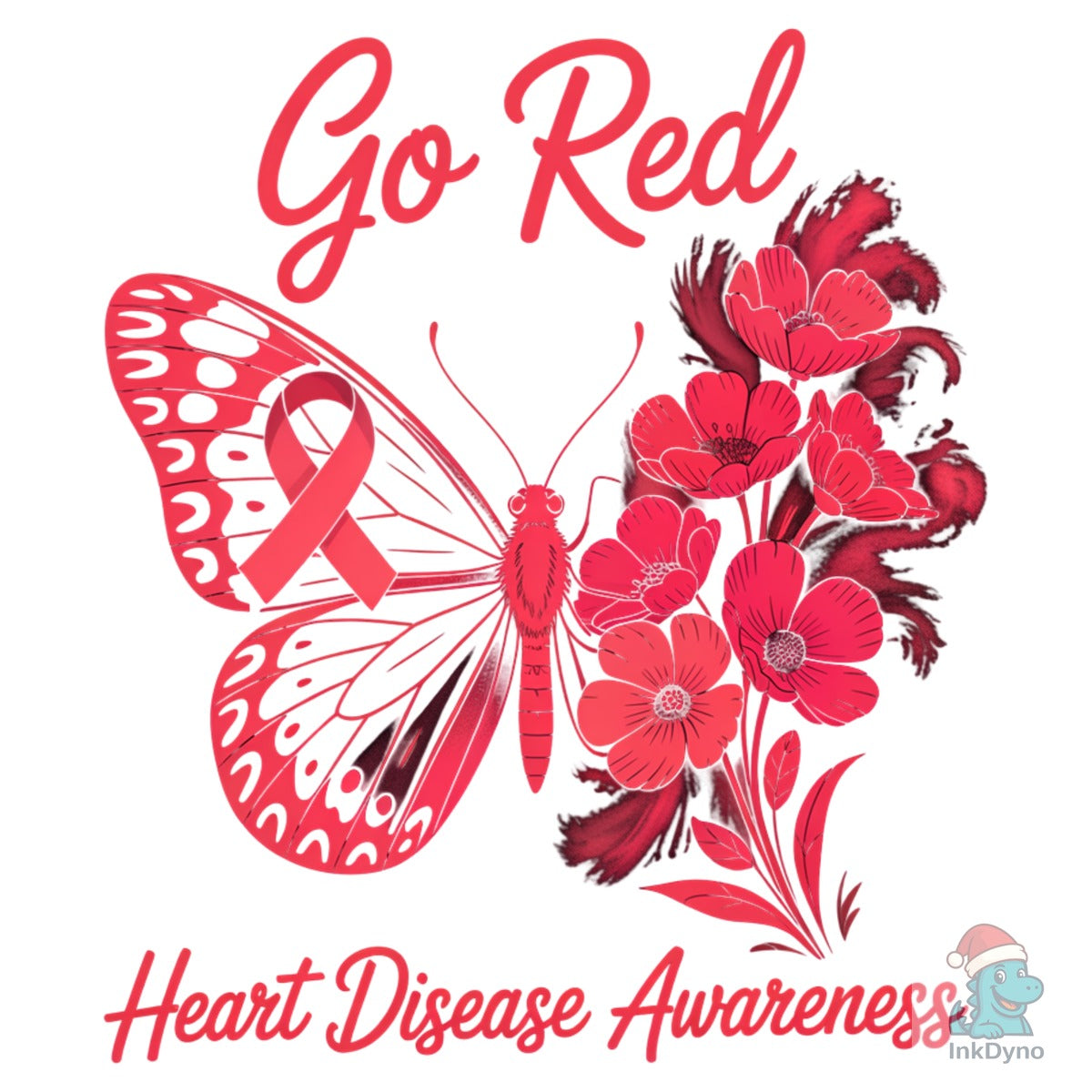 Go Red Heart Disease Butterfly
