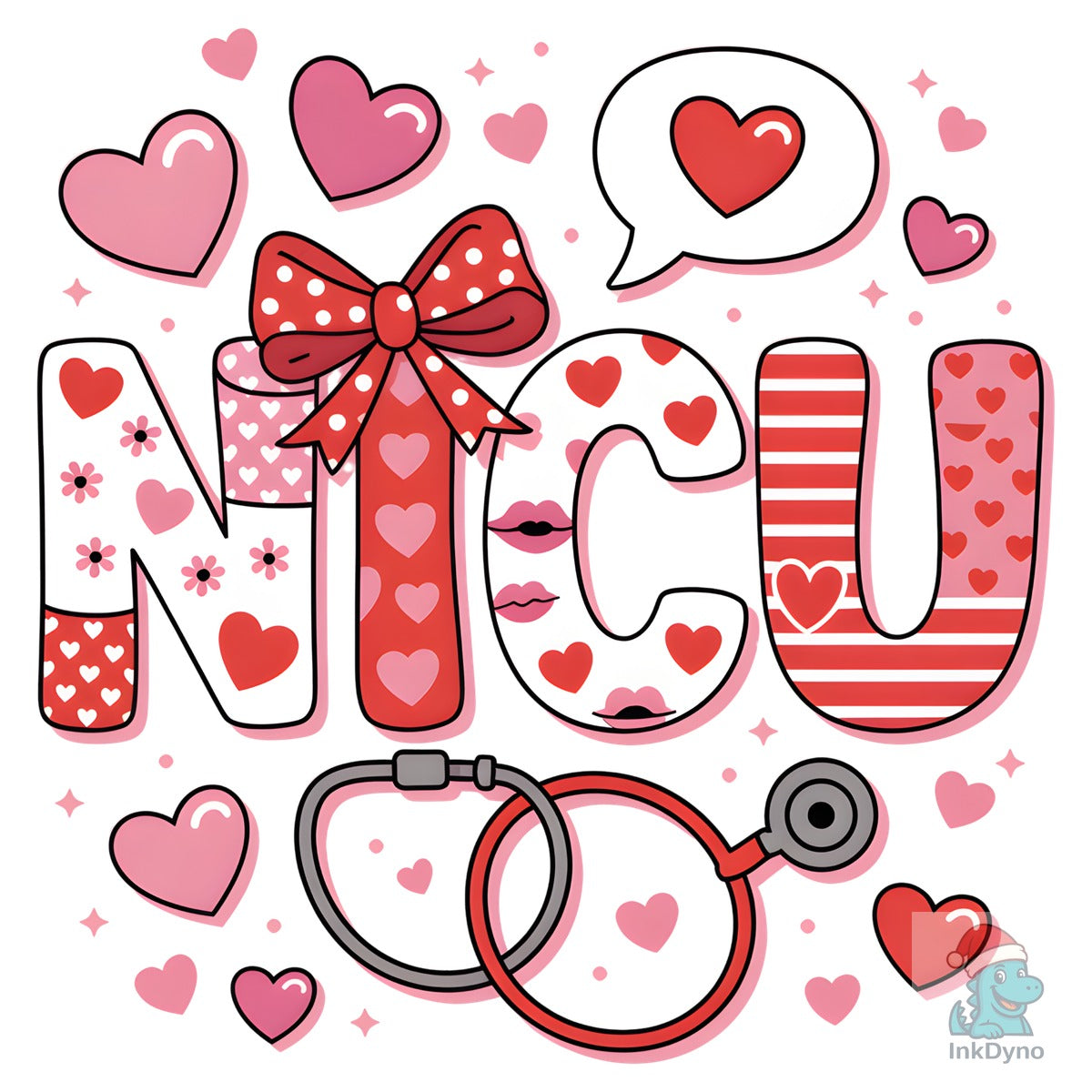 NICU Nurse Valentine Heart Stethoscope