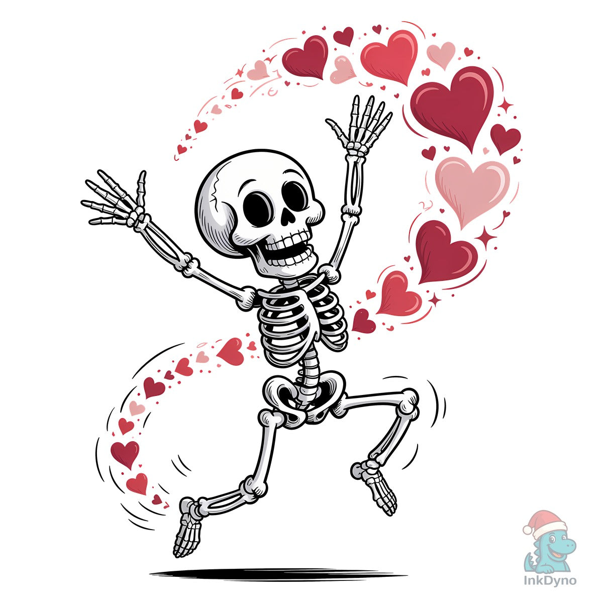 Funny Valentine Skeleton Sublimation
