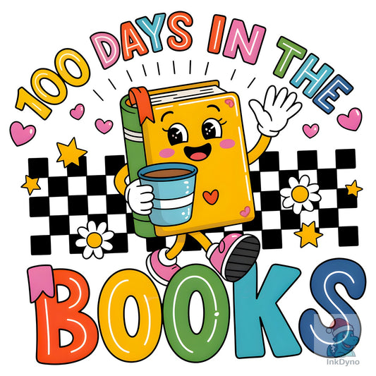 100 Days in the Books Books - DTF Transfer