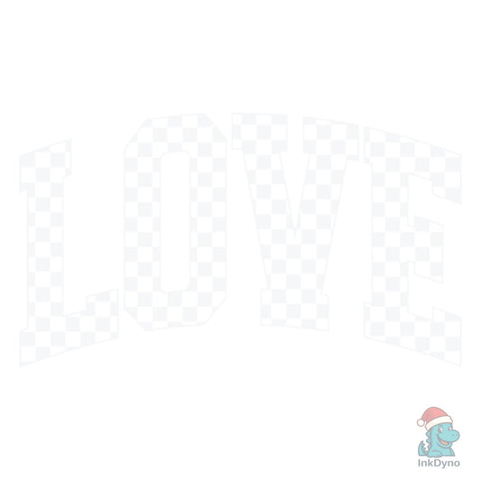 Checkered Valentines Day Love - DTF Transfer