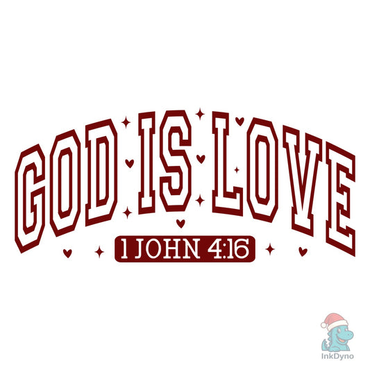 God is Love Valentine's Day - DTF Transfer