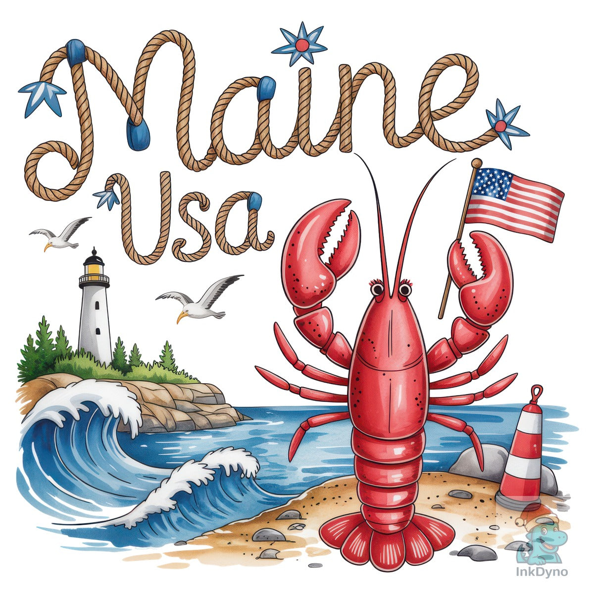 Maine USA Lobster Lighthouse