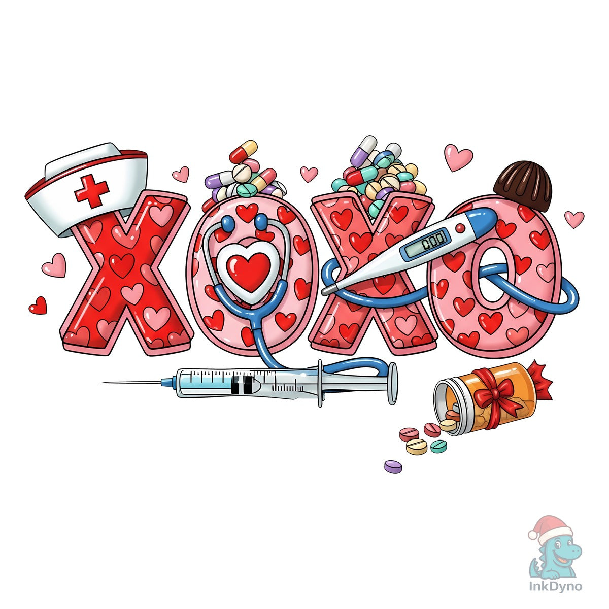 Nurse Valentine XOXO Design