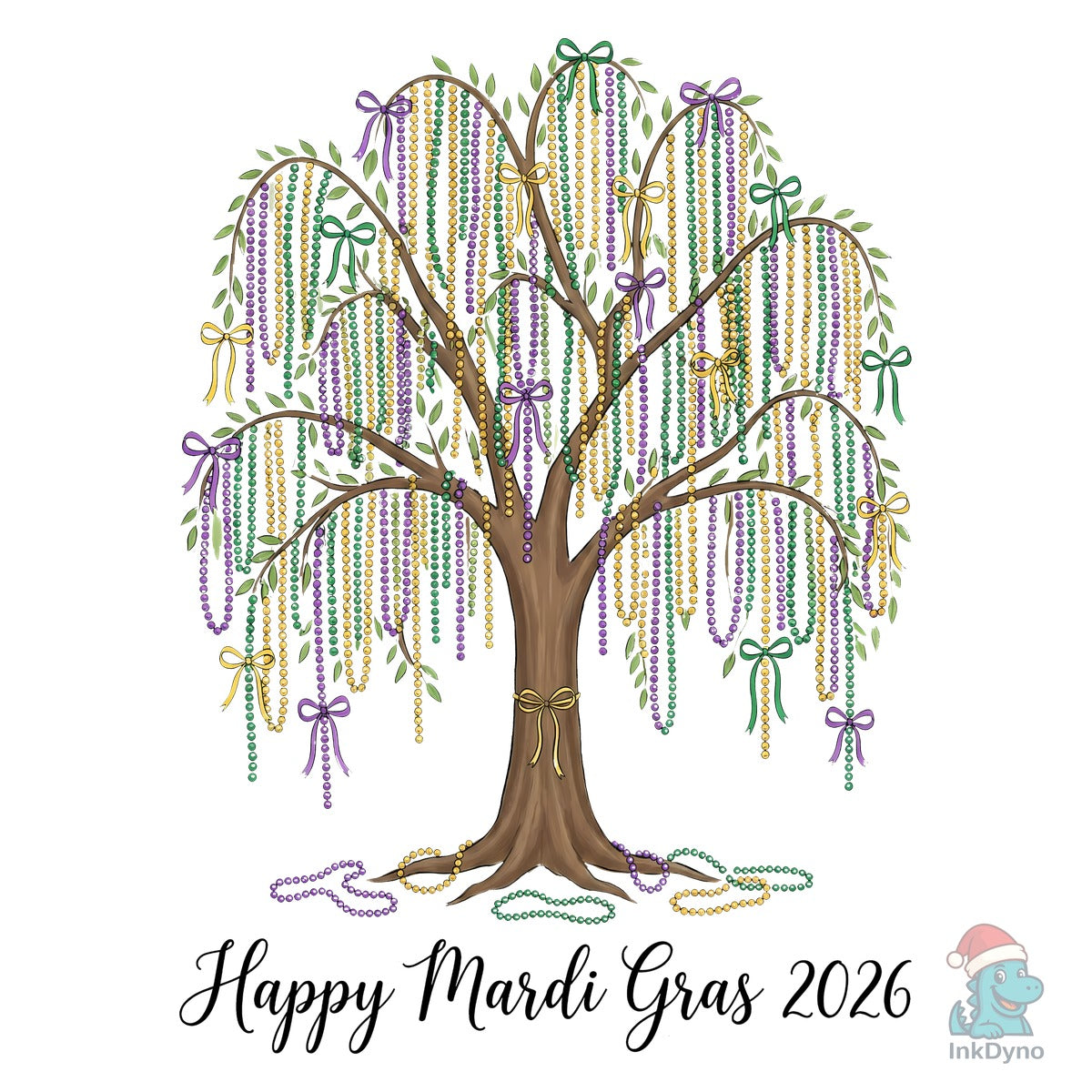 Mardi Gras Beads Tree Sublimation
