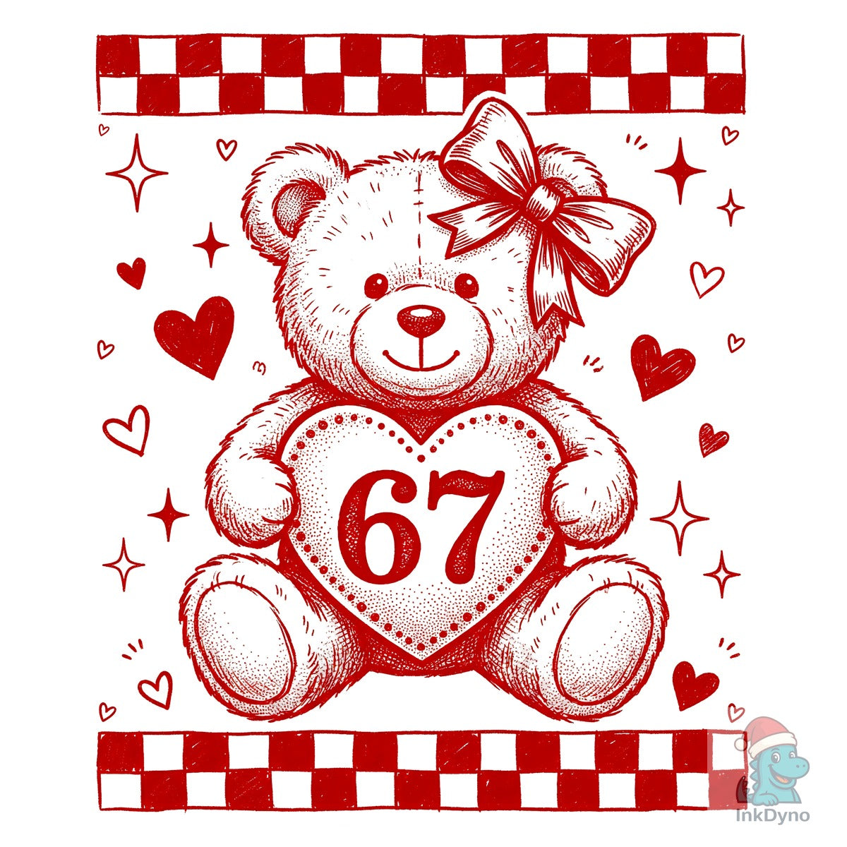 Vintage Teddy Bear 67 Valentine
