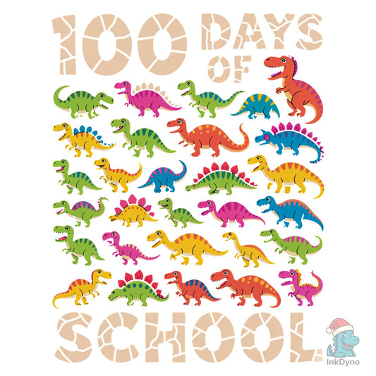 100 Days of School Dinosaur - DTF Transfer