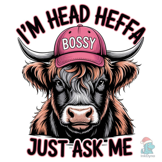 Bossy Girl Highland Cow - DTF Transfer