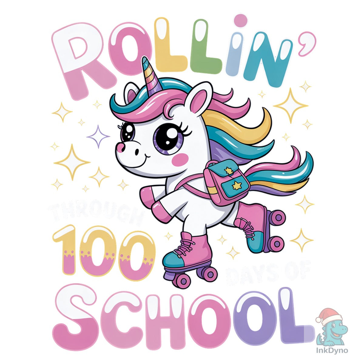Rollin' Through 100 Days Unicorn