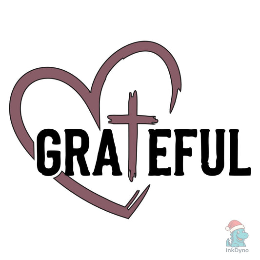 Grateful Cross Faith Bible Verse - DTF Transfer