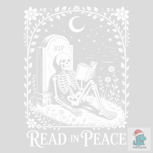 Read in Peace Funny Book T-shirt - DTF Transfer