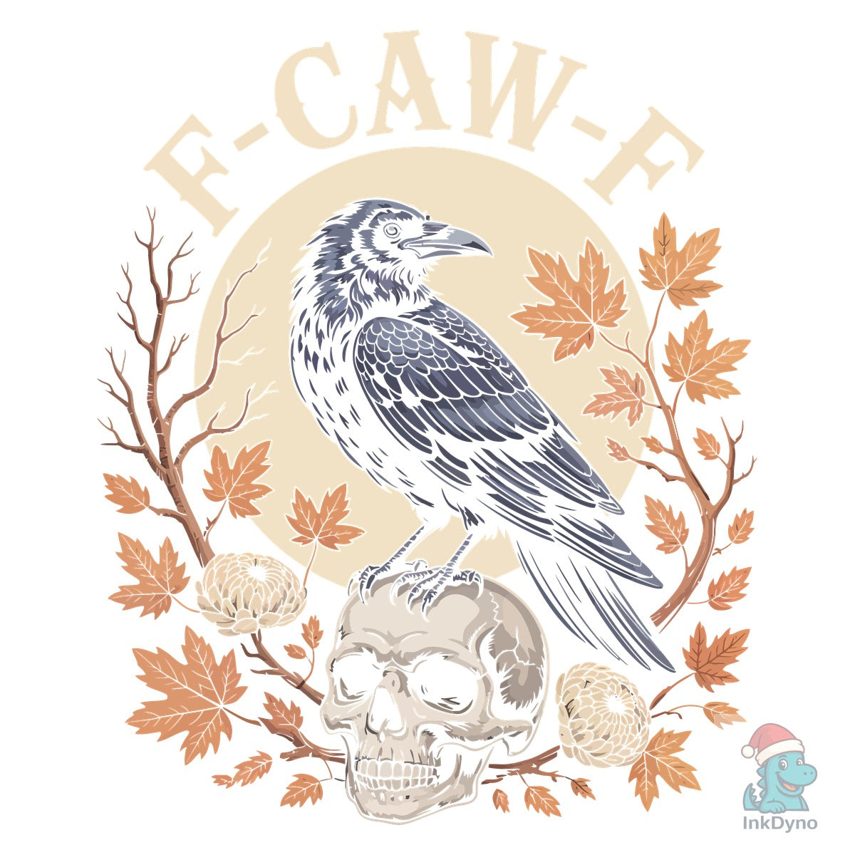 F-Caw-F Crow Halloween T-Shirt Design