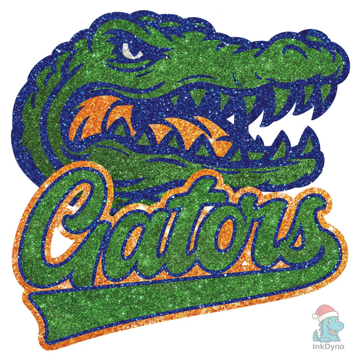Gators Mascot Glitter Football Dtf