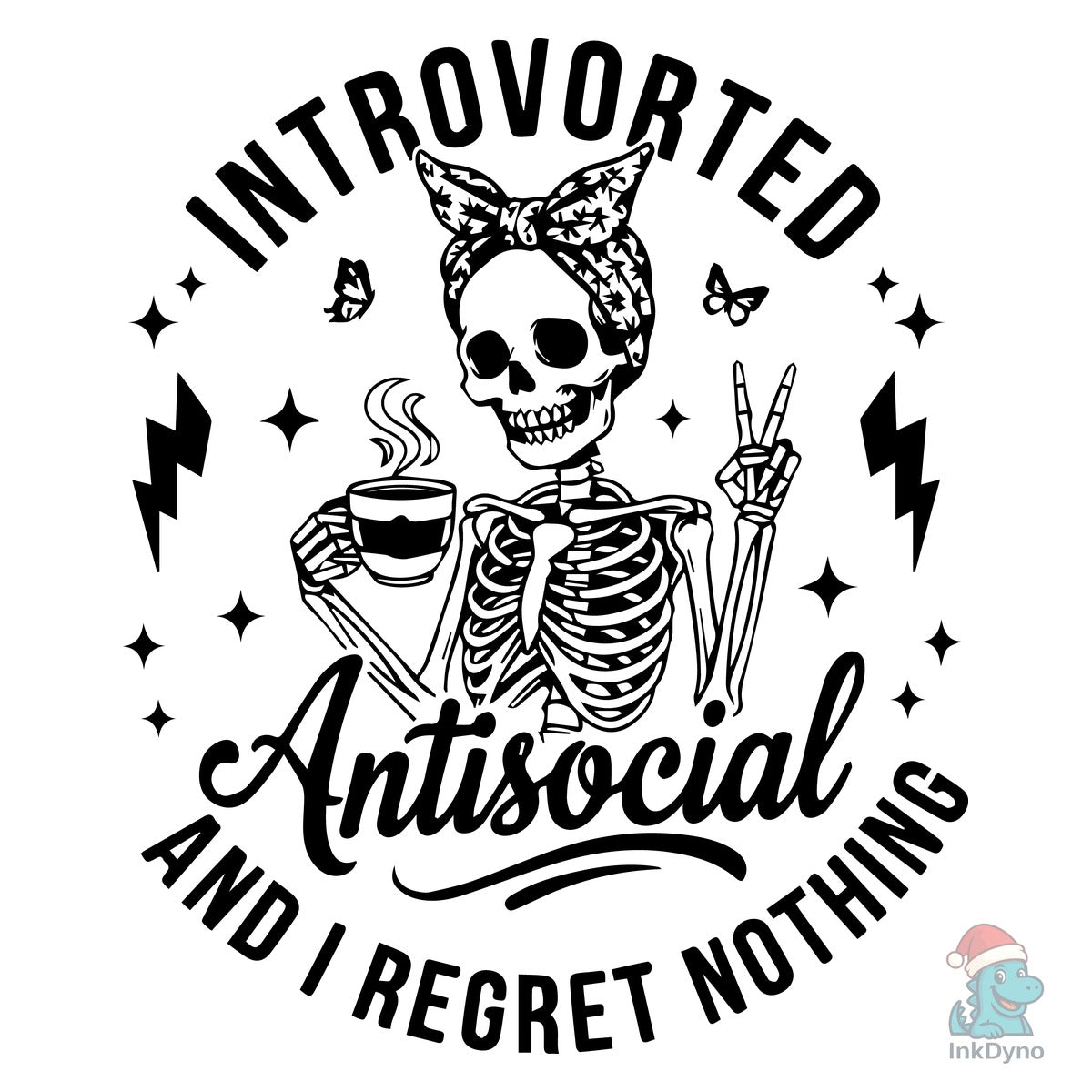 Rocking Women Skeleton Coffee Antisocial