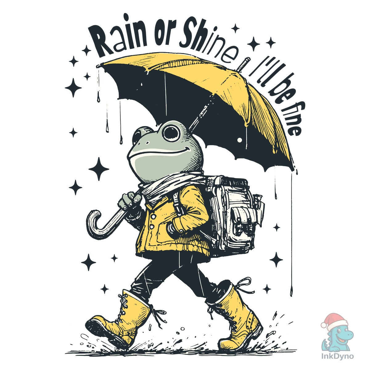 Rain or Shine I'll Be Fine Frog Shirt