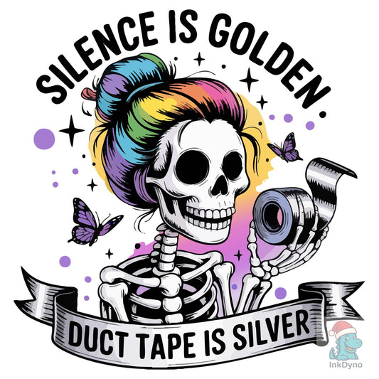 Rainbow Skeleton - Funny Goth Quote - DTF Transfer