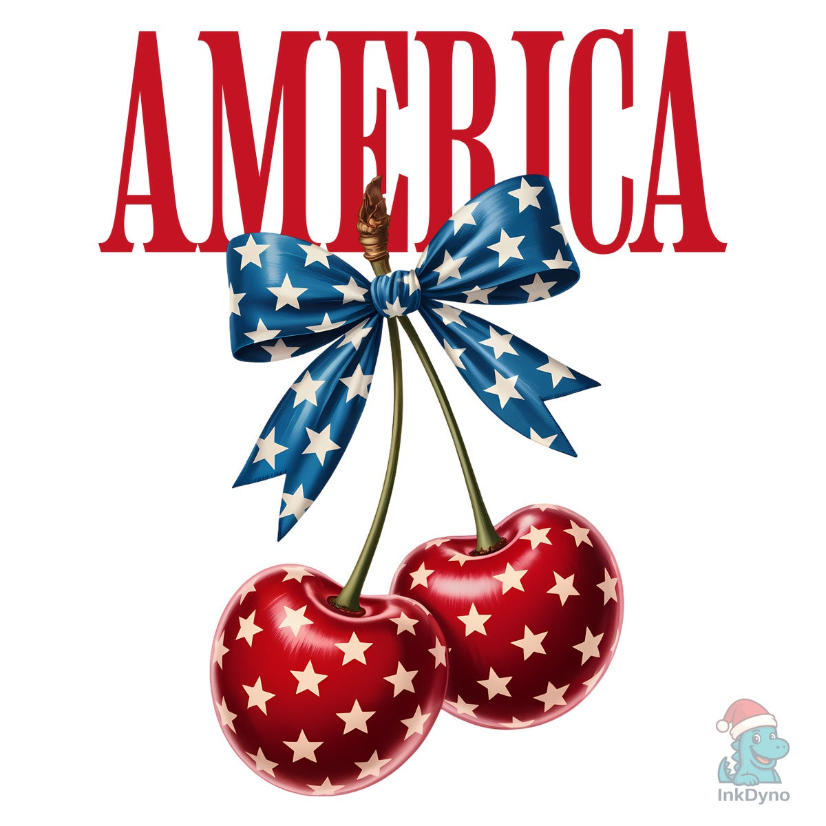 4th of July Cherry Coquette Bow