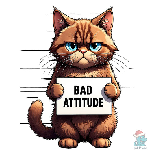 110 Funny Cat T-Shirt Design - DTF Transfer