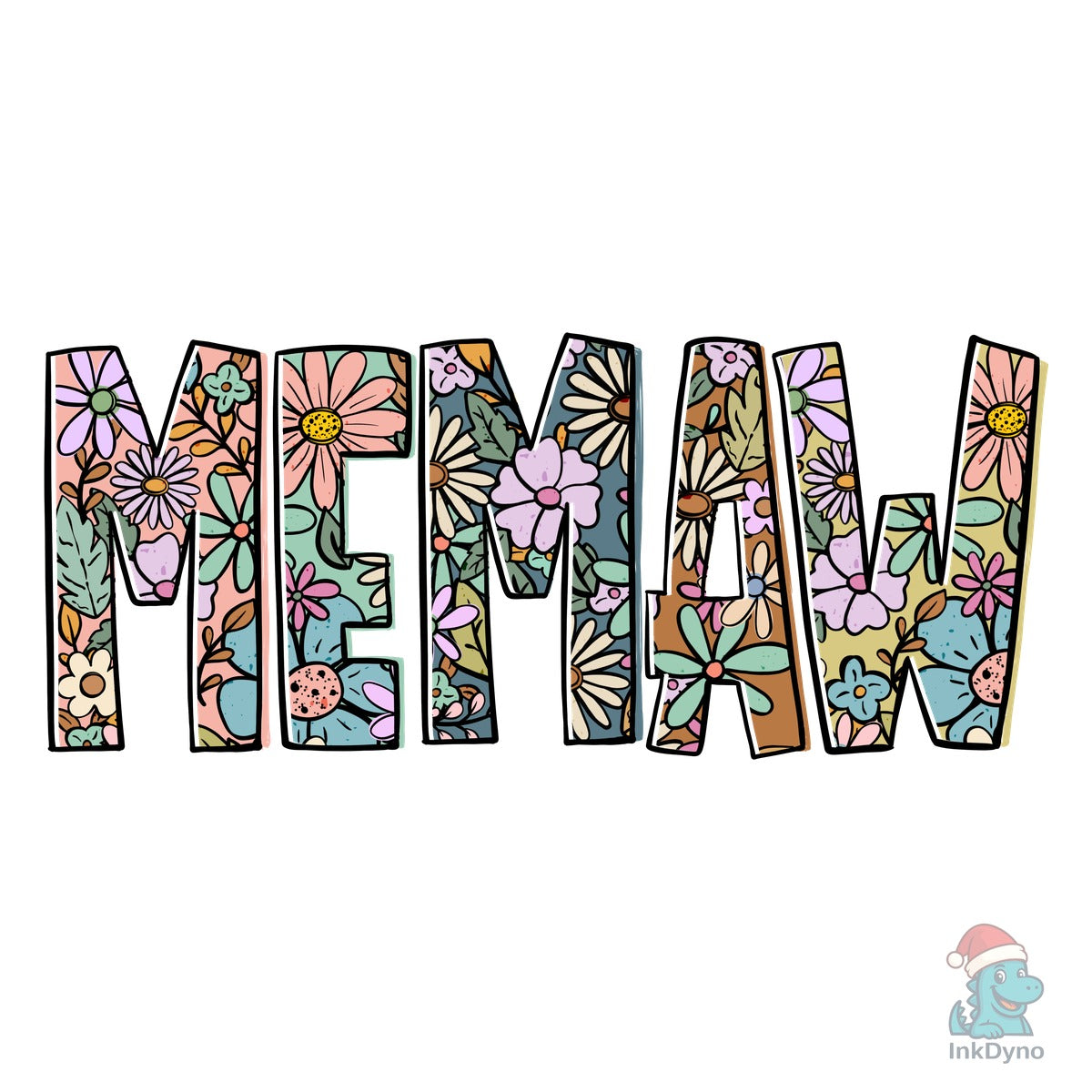 Memaw Boho Wildflower Spring Summer