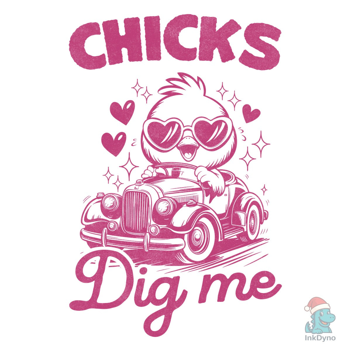 Funny Retro Easter Chicks Dig Me