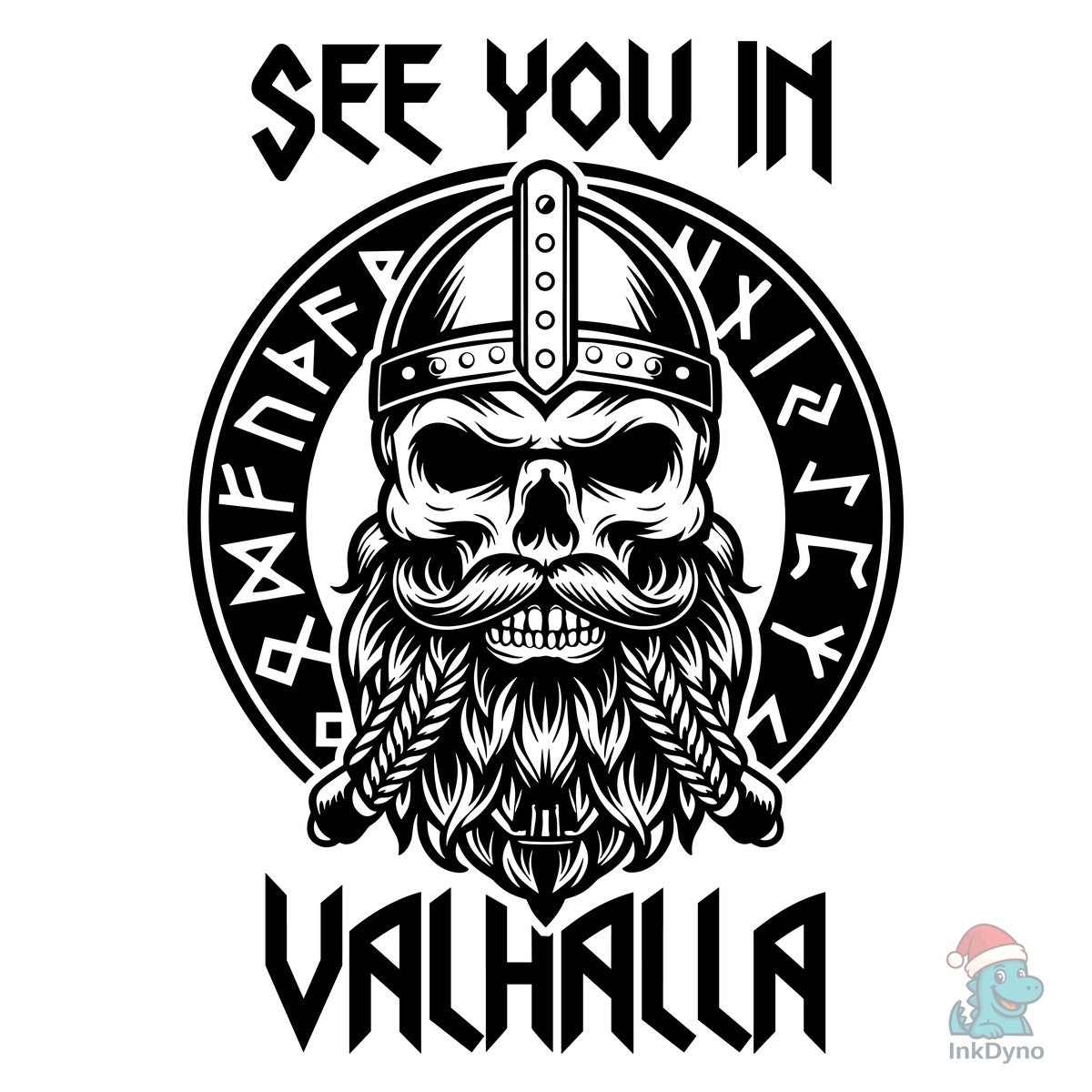 See You in Valhalla Viking Nordic Skull