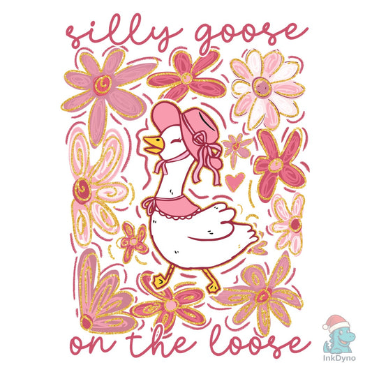 Boho Floral Goose Spring Design - DTF Transfer