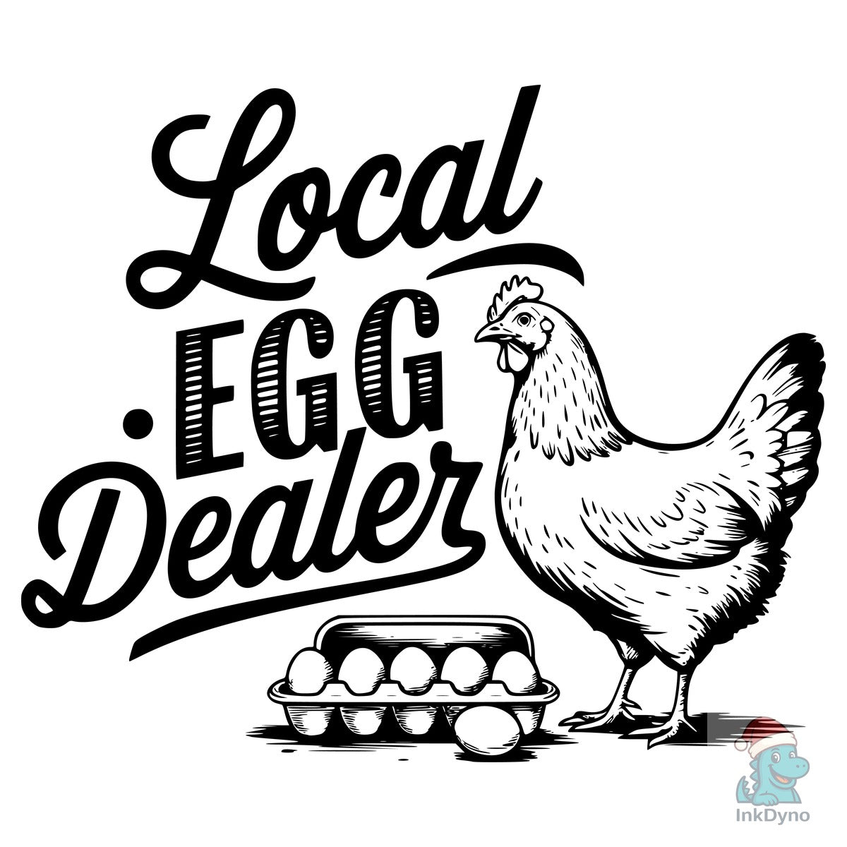 Local Egg Dealer T-Shirt Design Silhou