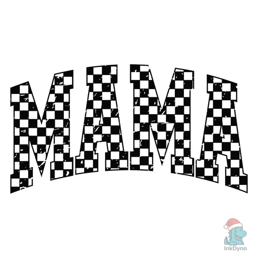 Mama Retro Checkered Mom Graphic - DTF Transfer