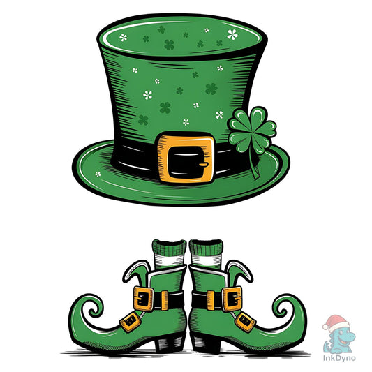 Leprechaun Hat and Shoes Add Person - DTF Transfer
