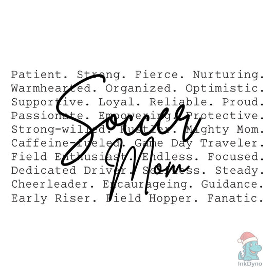Soccer Mom Soccer Mom Words - DTF Transfer