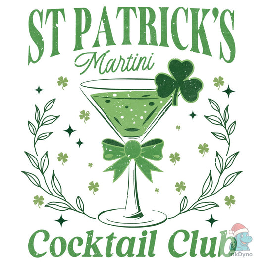 St Patrick's Day Retro Cocktail Club - DTF Transfer