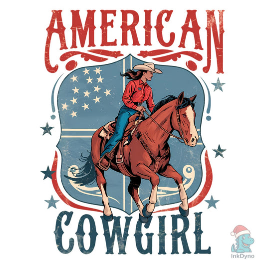 American Cowgirl Vintage Rodeo Design - DTF Transfer