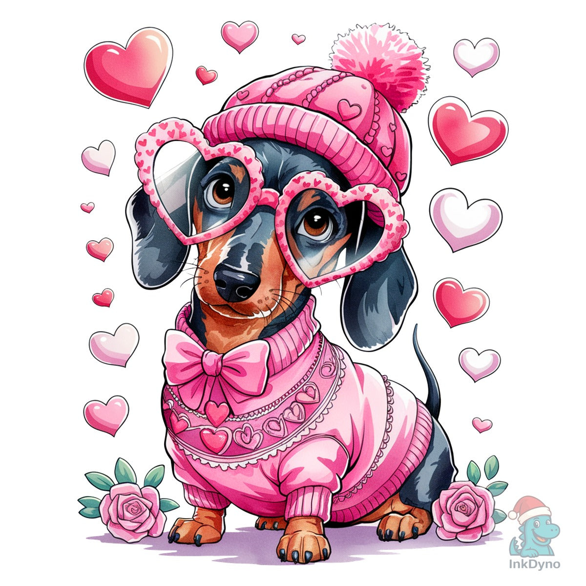 Cute Dachshund for Valentine's Day Love
