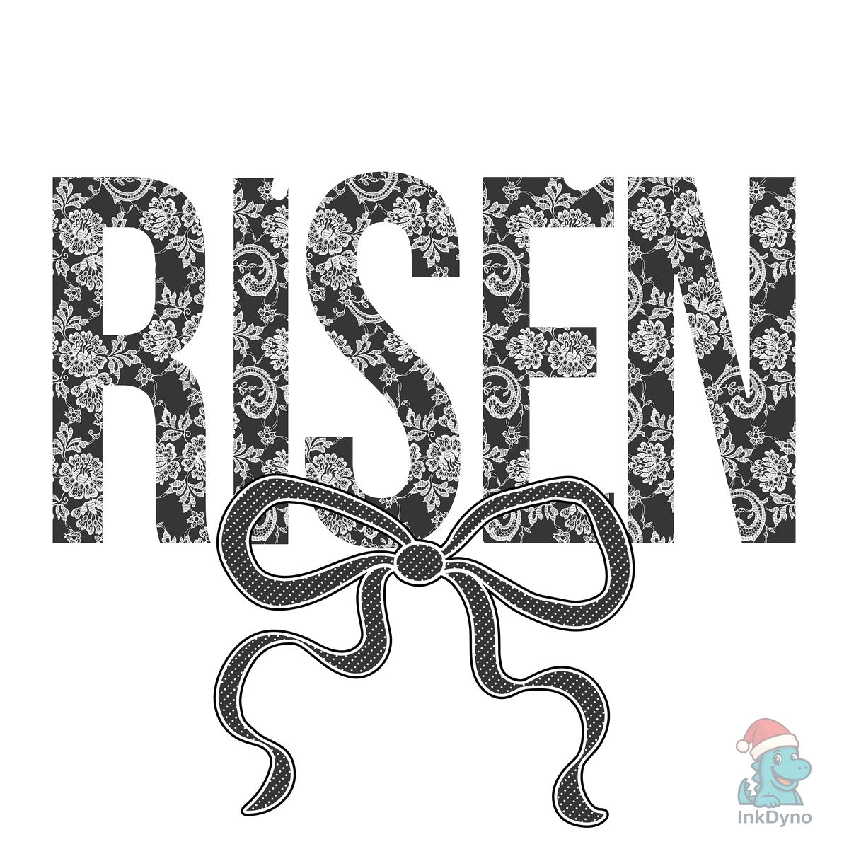 He Is Risen Lace Easter Design