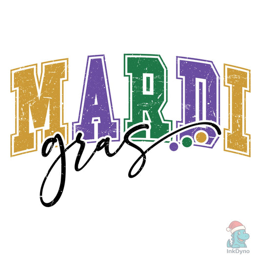 Mardi Gras Varsity Letters - DTF Transfer