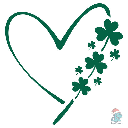 St. Patrick's Heart Shamrock - DTF Transfer